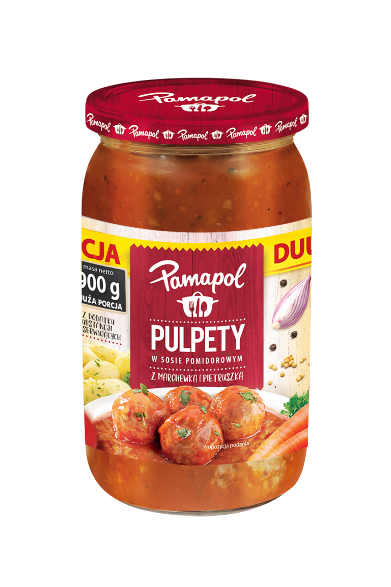 PULPETY MIESNO PAMAPOL - WARZYWNE W SOSIE POMIDOROWYM 900G
