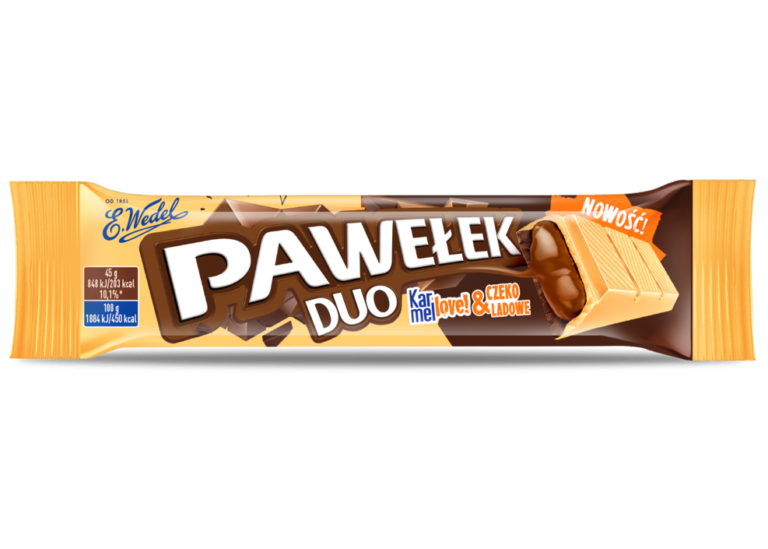 WEDEL PAWELEK MILK CHOCOLATE BAR WITH CARAMEL&CHOCOLATE FILL