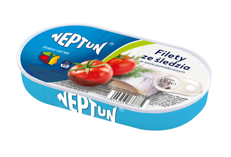 NEPTUN 170G FILETY ZE SLEDZIA W SOSIE POMIDOROWYM