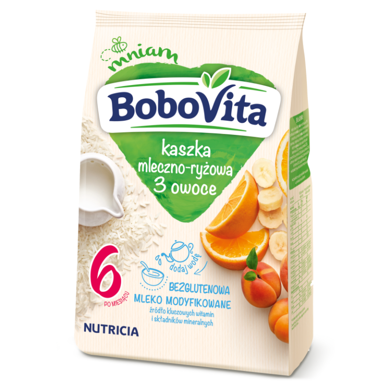KASZKA BOBOVITA MLECZNO RYZOWA O SMAKU WIELOOWOCOWA (9MC) 230G
